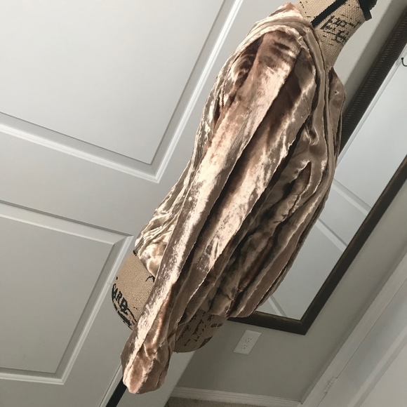 VALERIE STEVENS womens brown faux fur shiny jacket - Picture 4 of 6